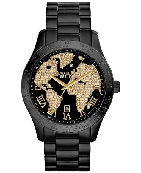 michael kors map of the world watch|Michael Kors World Map Runway Watch, 43.5mm Jewelry.